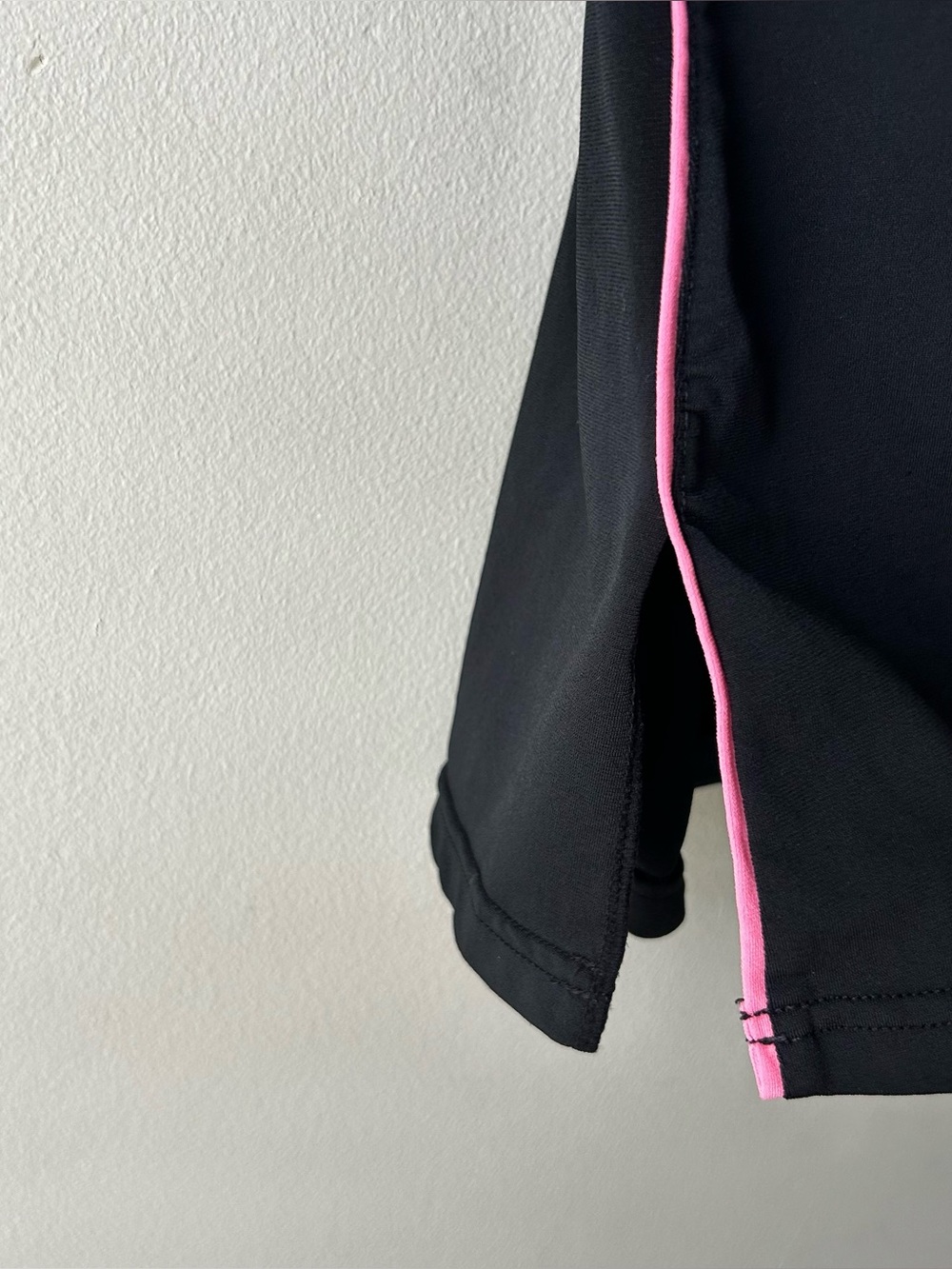 HydroChic Modest Midi Athletic Swim Skirt Skort Black Pink Piping Large - Picture 3 of 8